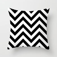 HKM-534419 Nordic Geometric Abstract Yellow and Black Pillow Cover for Home Sofa