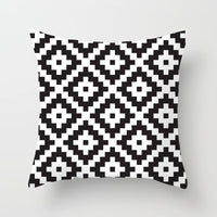 HKM-534419 Nordic Geometric Abstract Yellow and Black Pillow Cover for Home Sofa