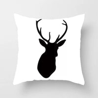 HKM-534419 Nordic Geometric Abstract Yellow and Black Pillow Cover for Home Sofa