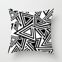 HKM-534419 Nordic Geometric Abstract Yellow and Black Pillow Cover for Home Sofa