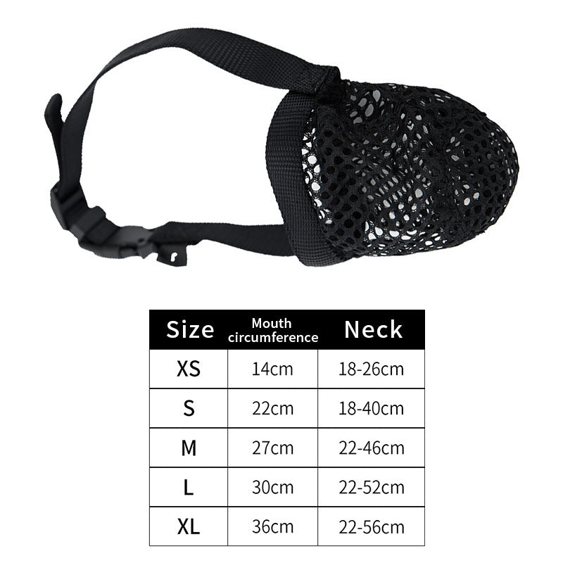HKM-534483 Breathable Mesh Dog Muzzle for Small and Large Breeds, Comfortable and Secure Fit