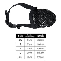 HKM-534483 Breathable Mesh Dog Muzzle for Small and Large Breeds, Comfortable and Secure Fit