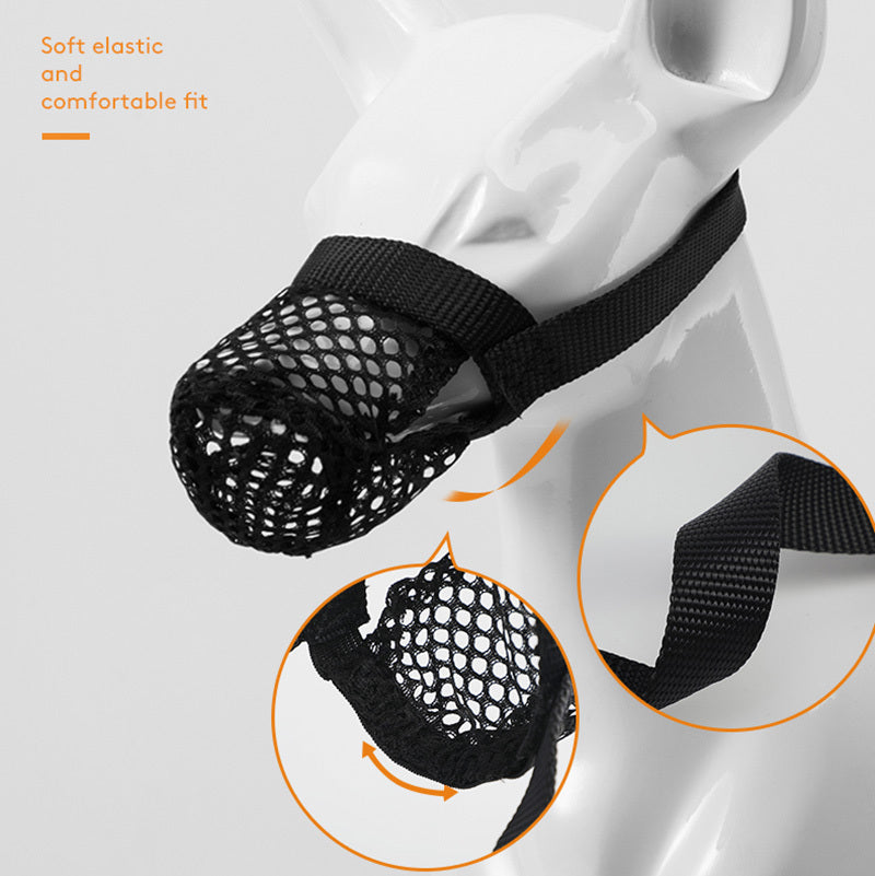 HKM-534483 Breathable Mesh Dog Muzzle for Small and Large Breeds, Comfortable and Secure Fit