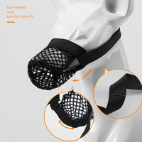 HKM-534483 Breathable Mesh Dog Muzzle for Small and Large Breeds, Comfortable and Secure Fit