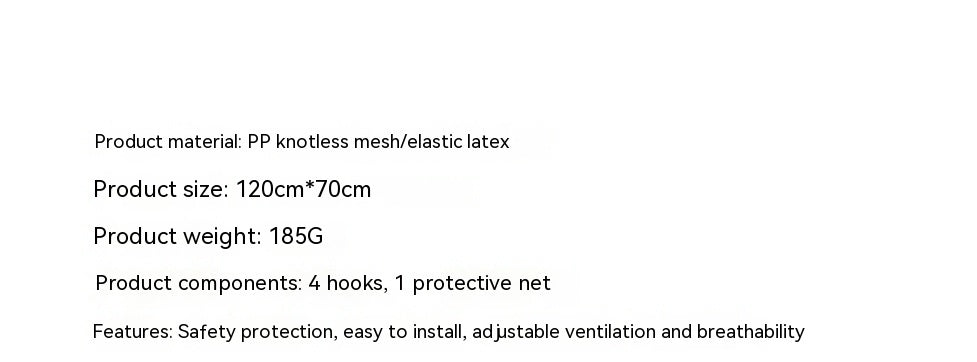HKM-534483 Pet Car Isolation Net for Dog Safety in Trunk - 120cm x 70cm Mesh Barrier