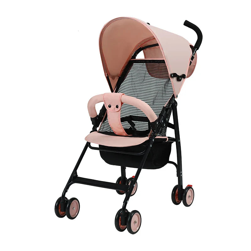 KTX-534483 Portable 2-in-1 Lightweight Baby Stroller with Cotton Fabric and Easy-Folding Design