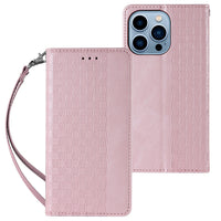HKM-534547 Embossed Leather Flip Phone Case for iPhone 6/6S, 7/8, X/XS, 11, 12, 13 in Various Colors