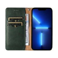 HKM-534547 Embossed Leather Flip Phone Case for iPhone 6/6S, 7/8, X/XS, 11, 12, 13 in Various Colors