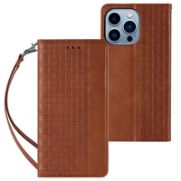 HKM-534547 Embossed Leather Flip Phone Case for iPhone 6/6S, 7/8, X/XS, 11, 12, 13 in Various Colors