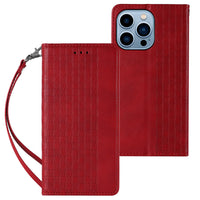 HKM-534547 Embossed Leather Flip Phone Case for iPhone 6/6S, 7/8, X/XS, 11, 12, 13 in Various Colors