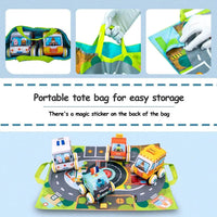 HKM-534547 Soft Plush Pull Back Vehicle Toys - 2 Pcs Cartoon Cars for Toddlers, Ideal for Kids 0-24 Months