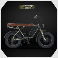 HKM-534611 Electric Mountain Fat Bike with 1500W Motor and 26Ah Lithium Battery, 20-Inch Wheels, 7-Speed Gear System