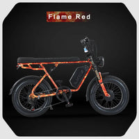 HKM-534611 Electric Mountain Fat Bike with 1500W Motor and 26Ah Lithium Battery, 20-Inch Wheels, 7-Speed Gear System