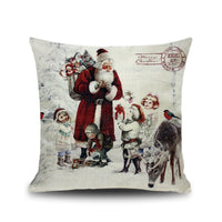 HKM-534675 Modern Christmas Linen Pillowcase - Simple Design Cushion Cover
