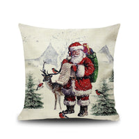 HKM-534675 Modern Christmas Linen Pillowcase - Simple Design Cushion Cover