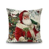 HKM-534675 Modern Christmas Linen Pillowcase - Simple Design Cushion Cover