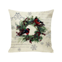 HKM-534675 Modern Christmas Linen Pillowcase - Simple Design Cushion Cover