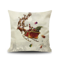 HKM-534675 Modern Christmas Linen Pillowcase - Simple Design Cushion Cover