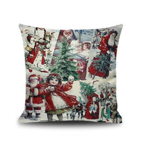 HKM-534675 Modern Christmas Linen Pillowcase - Simple Design Cushion Cover