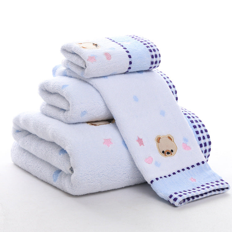 HKM-534867 Cotton Cartoon Towel for Kids - Soft, Absorbent, and Quick-Drying