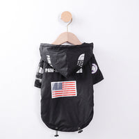 HKM-534931 Large Dog Shell Jacket - Lightweight Polyester Pet Clothing in Waste Paper Print