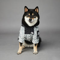 HKM-534931 Large Dog Shell Jacket - Lightweight Polyester Pet Clothing in Waste Paper Print