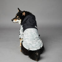 HKM-534931 Large Dog Shell Jacket - Lightweight Polyester Pet Clothing in Waste Paper Print