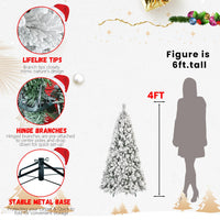 HKM-535059 Flocked PVC Christmas Trees in Various Heights: 4ft to 9ft
