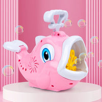 HKM-535123 Electric Cartoon Whale Bubble Maker with Music for Outdoor Kids Activities