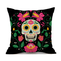 HKM-535123 Halloween Horror Theme Printed Pillowcase in Linen – Modern 45x45cm Cushion Cover