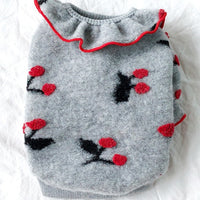 HKM-535251 Cozy Two-Legged Clothes for Pomeranian Puppies – Spring & Autumn Wear in Gray and White