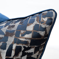 HKM-535251 Modern Minimalist Plaid Pillow Cases in Dark Blue - Available in Various Sizes
