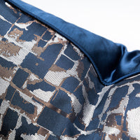 HKM-535251 Modern Minimalist Plaid Pillow Cases in Dark Blue - Available in Various Sizes