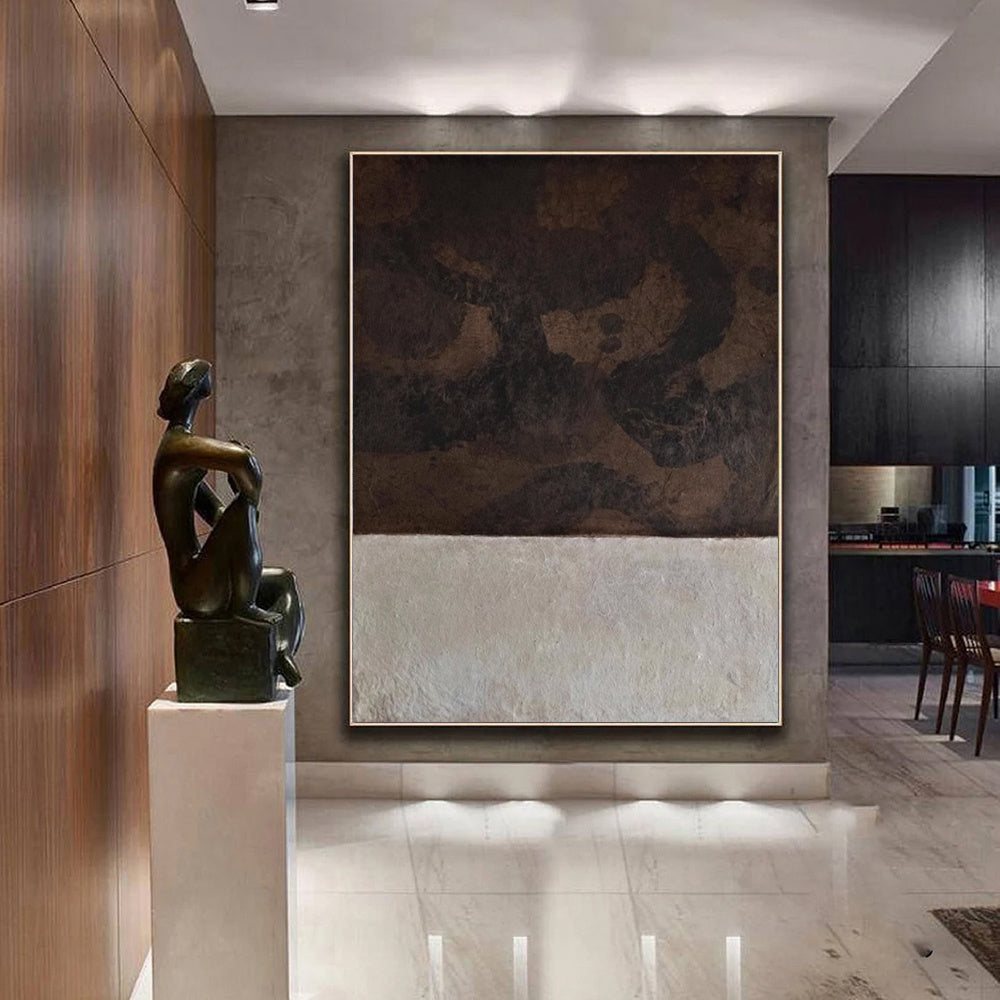 HKM-535379 Handmade Abstract Oil Painting Canvas Art for Living Room Decoration - Unframed and Rolled
