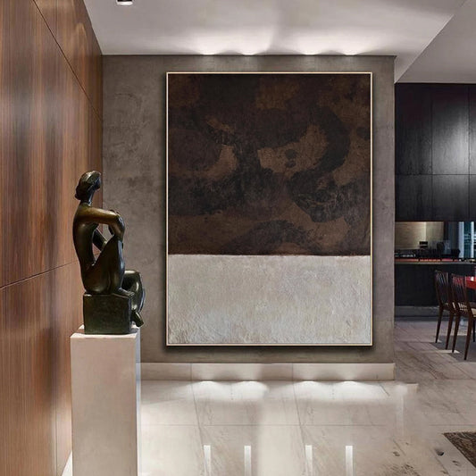 HKM-535379 Handmade Abstract Oil Painting Canvas Art for Living Room Decoration - Unframed and Rolled