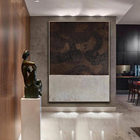 HKM-535379 Handmade Abstract Oil Painting Canvas Art for Living Room Decoration - Unframed and Rolled