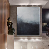 HKM-535379 Handmade Abstract Oil Painting Canvas Art for Living Room Decoration - Unframed and Rolled