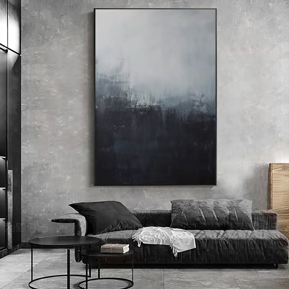 HKM-535379 Handmade Abstract Oil Painting Canvas Art for Living Room Decoration - Unframed and Rolled