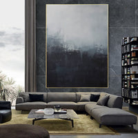 HKM-535379 Handmade Abstract Oil Painting Canvas Art for Living Room Decoration - Unframed and Rolled