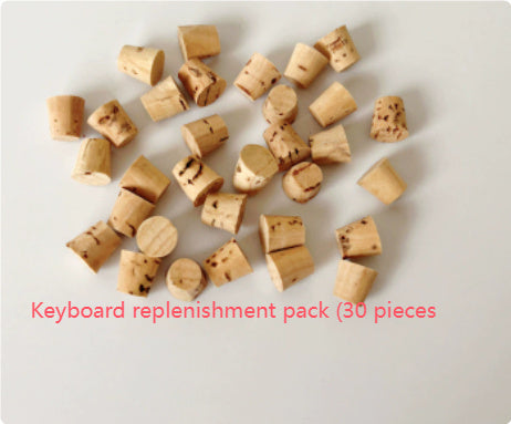 HKM-535379 Hanging Solid Wood Keyboard Toy for Parrot Training and Decompression