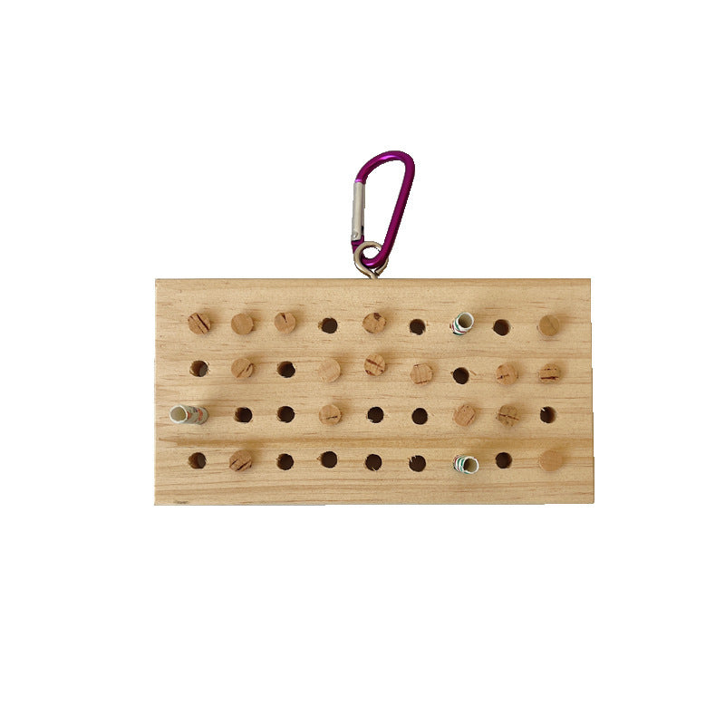 HKM-535379 Hanging Solid Wood Keyboard Toy for Parrot Training and Decompression