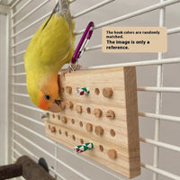HKM-535379 Hanging Solid Wood Keyboard Toy for Parrot Training and Decompression