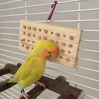 HKM-535379 Hanging Solid Wood Keyboard Toy for Parrot Training and Decompression