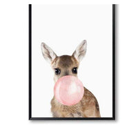 HKM-535443 Nordic Style Koala and Zebra Canvas Wall Art for Home Décor - Rectangular Modern Decorative Painting