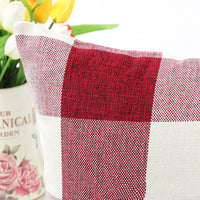 HKM-535507 Lattice Square Linen Pillowcase for Living Room Sofa - Choice of 5 Colors