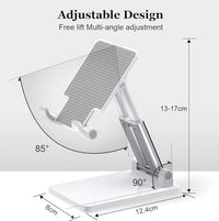 HKM-535699 Adjustable Phone Stand with Stable Metal Base for Ergonomic Viewing and Universal Device Compatibility