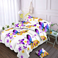 HKM-535763 Aloe Cotton Floral Three-Piece Bedding Set in Multiple Sizes