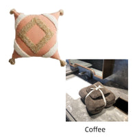 HKM-535827 Geometric Cotton Canvas Pillow Cushion Cover with Tassels, 45x45cm and 30x50cm Sizes