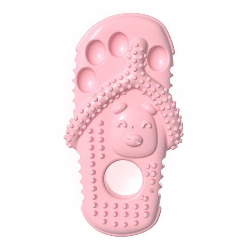 HKM-535891 Durable Rubber Chewing Slippers for Dogs - Teething Toys for Oral Health and Dental Care