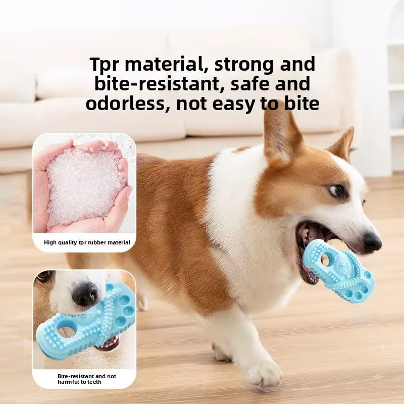 HKM-535891 Durable Rubber Chewing Slippers for Dogs - Teething Toys for Oral Health and Dental Care